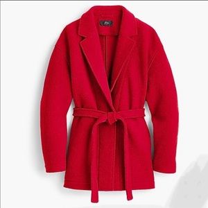 J. Crew Italian Boiled Wool Coat // Jacket in Red